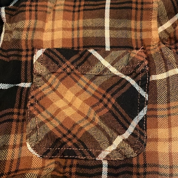 beachlunchlounge Elliot Shirt - Bon Bon Brown Black Plaid Size XL - Picture 9 of 12